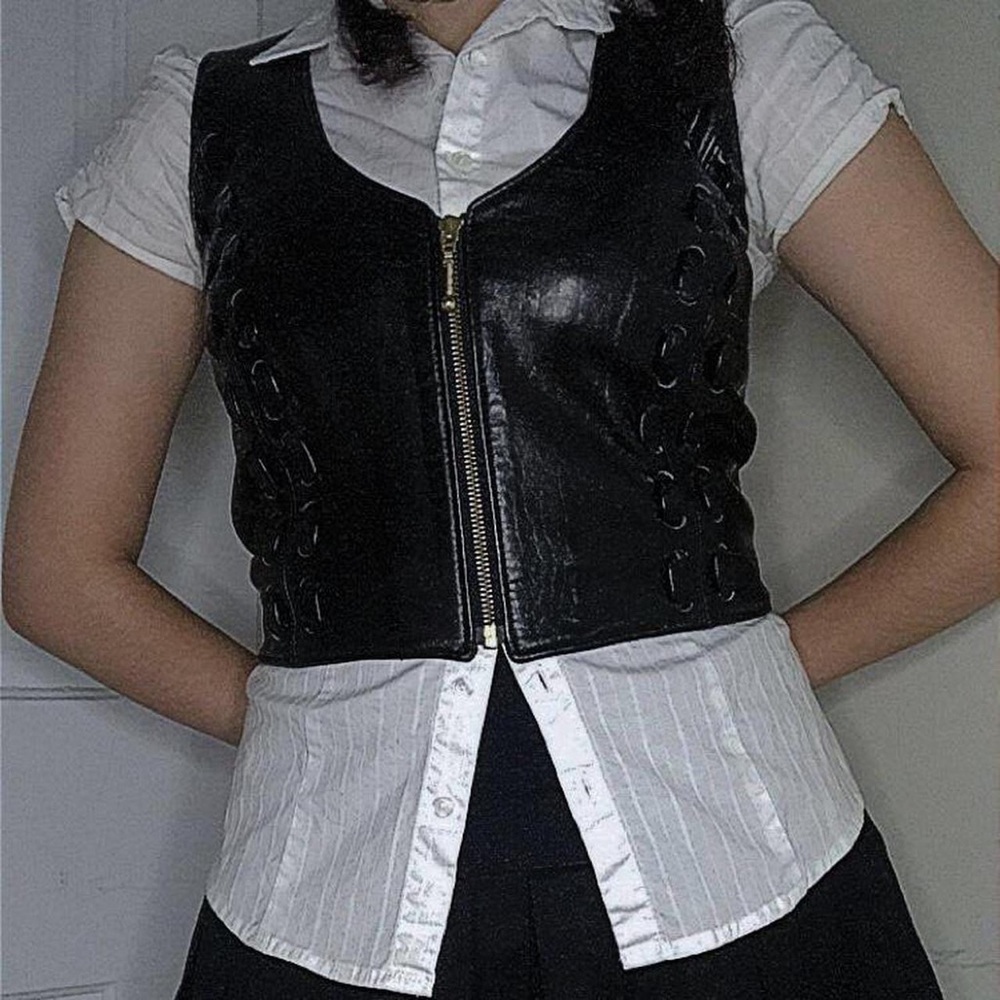 BEBE Leather vest